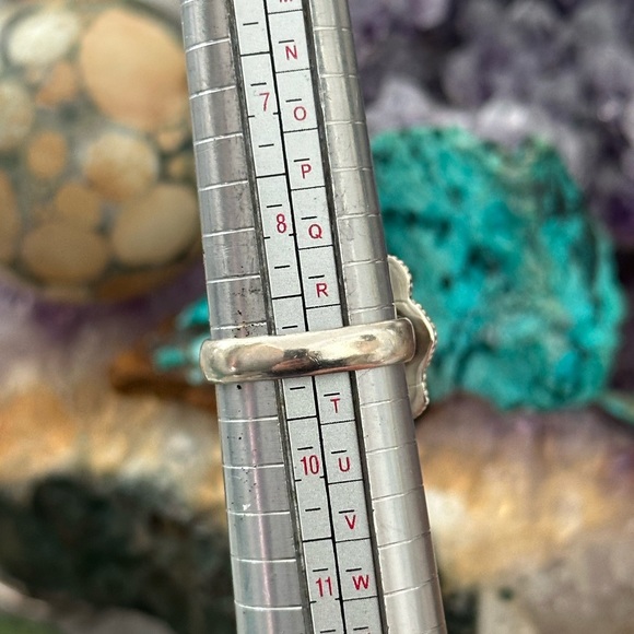 Sodalite Bali BoHo chic sterling silver ring - Picture 2 of 5